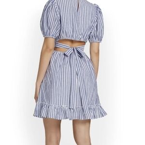 New York & Company Blue and White Striped Top